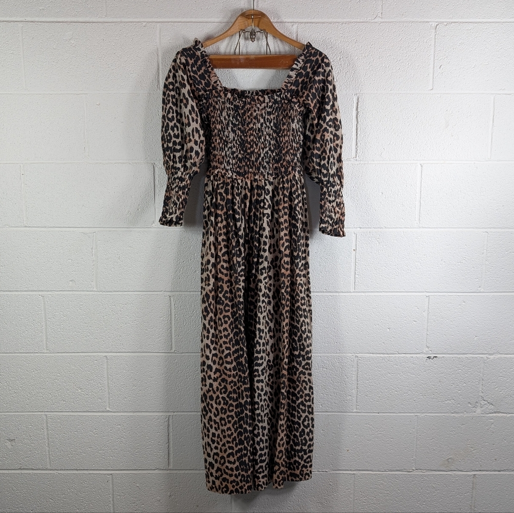 Ganni Leopard Print Dress